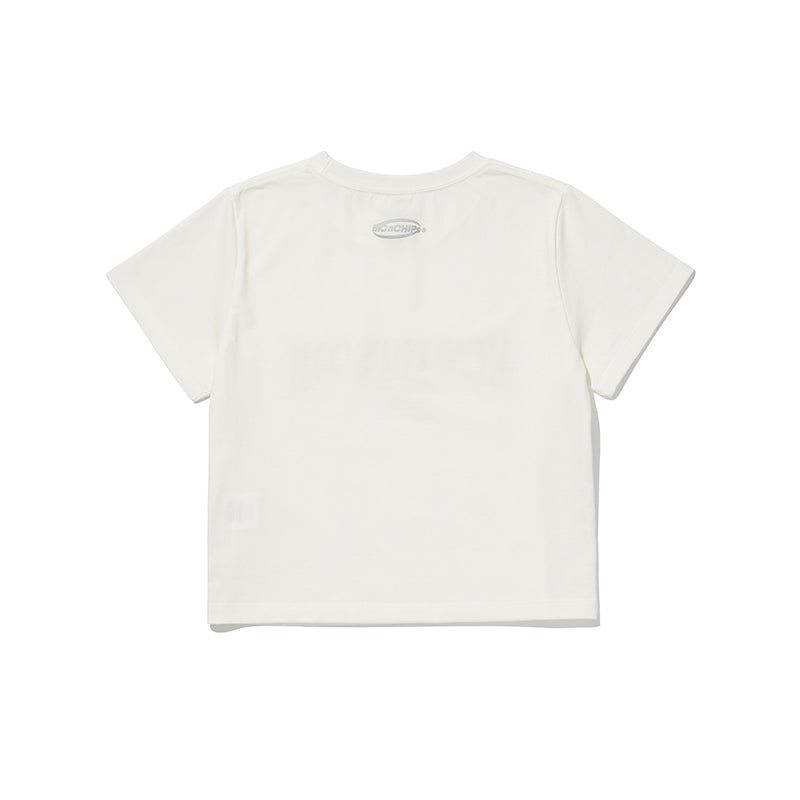 Arch-logo crop Tee (white)