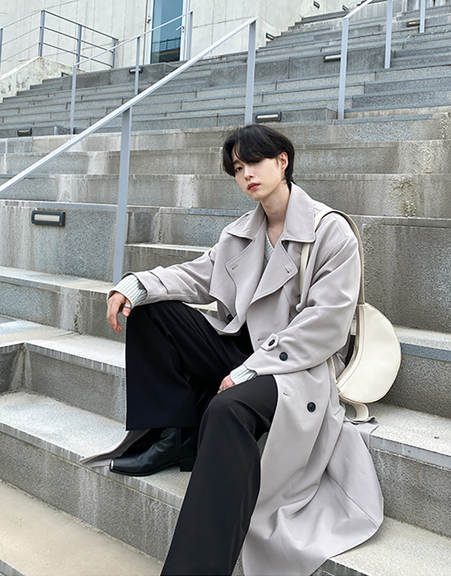 Solid-Colored Trench Coat