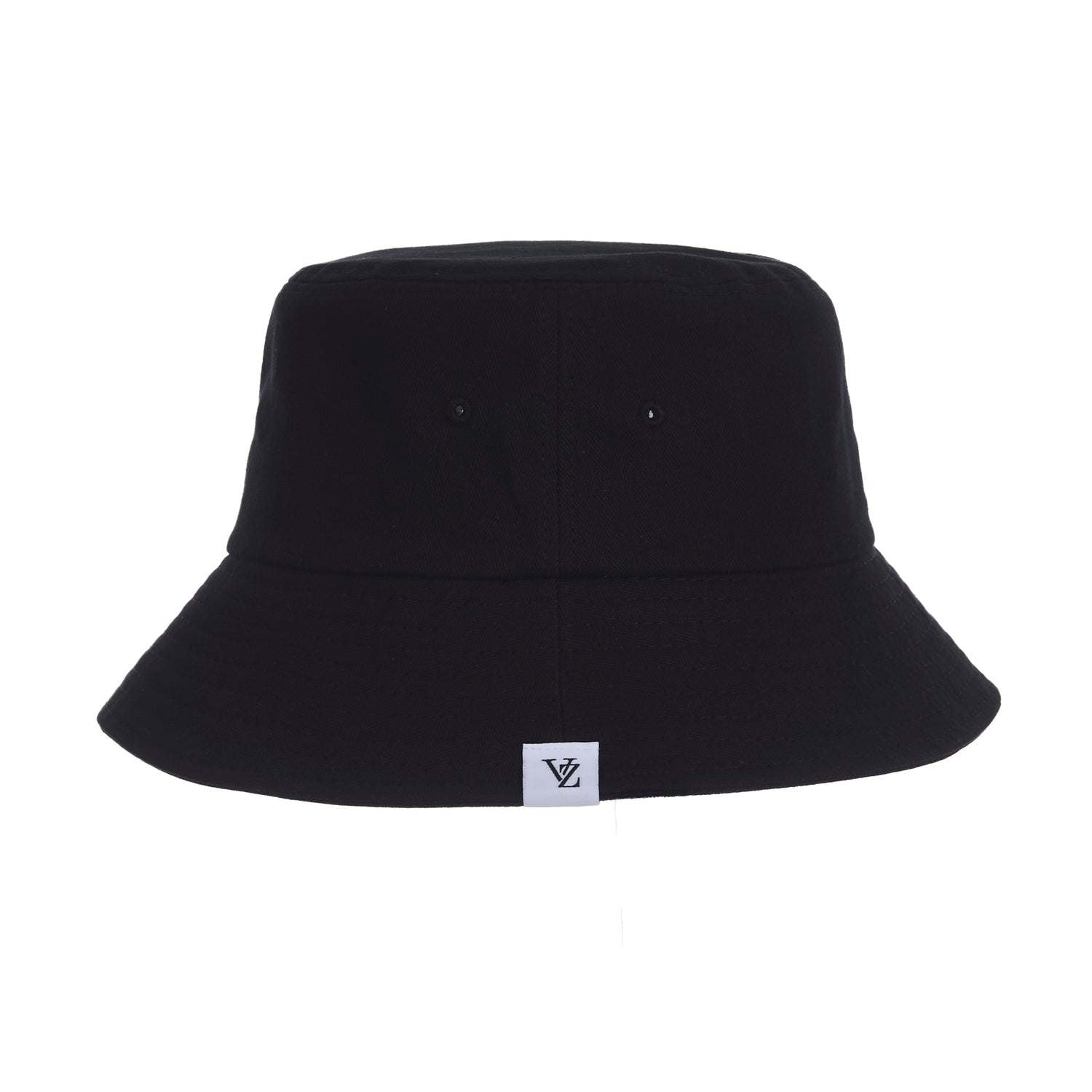 Herringbone label bucket hat