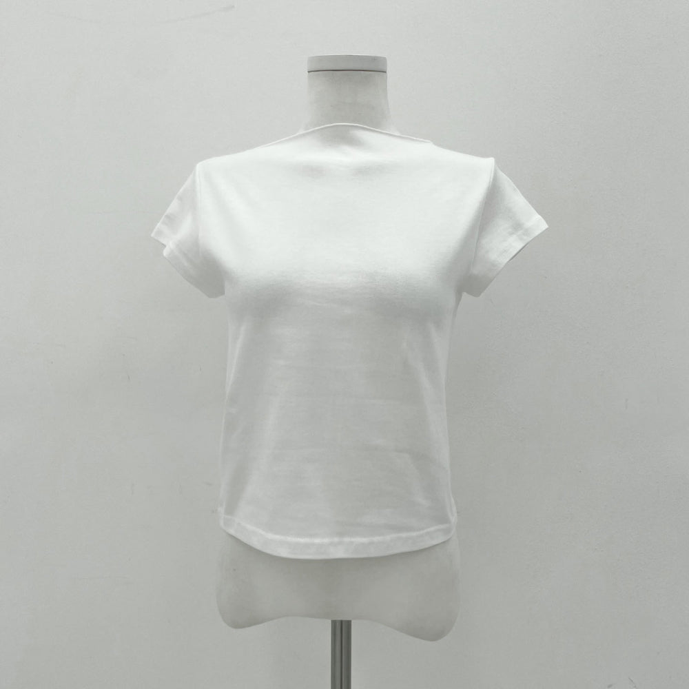 Daily cotton boat-neck crop T-shirts (3 Color)