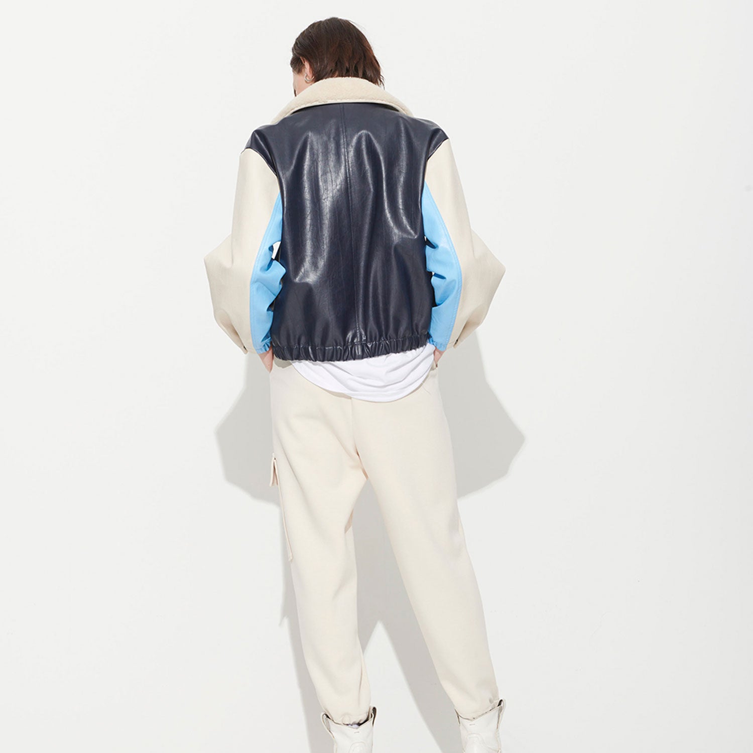  [UNISEX] NICOLE OVERFIT BLOUSON, NAVY