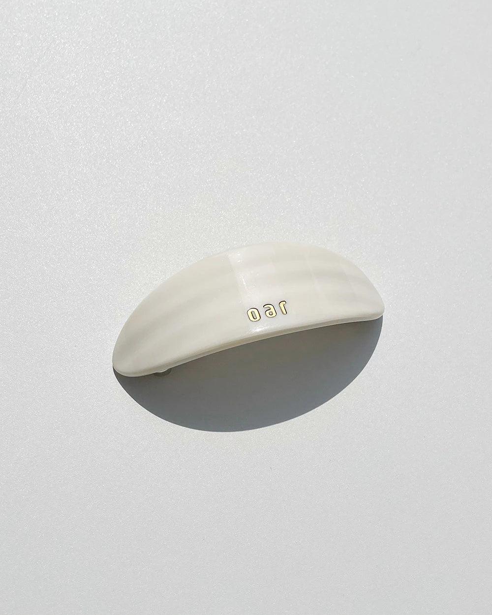 oar Classic Big Marble Barrette [White]