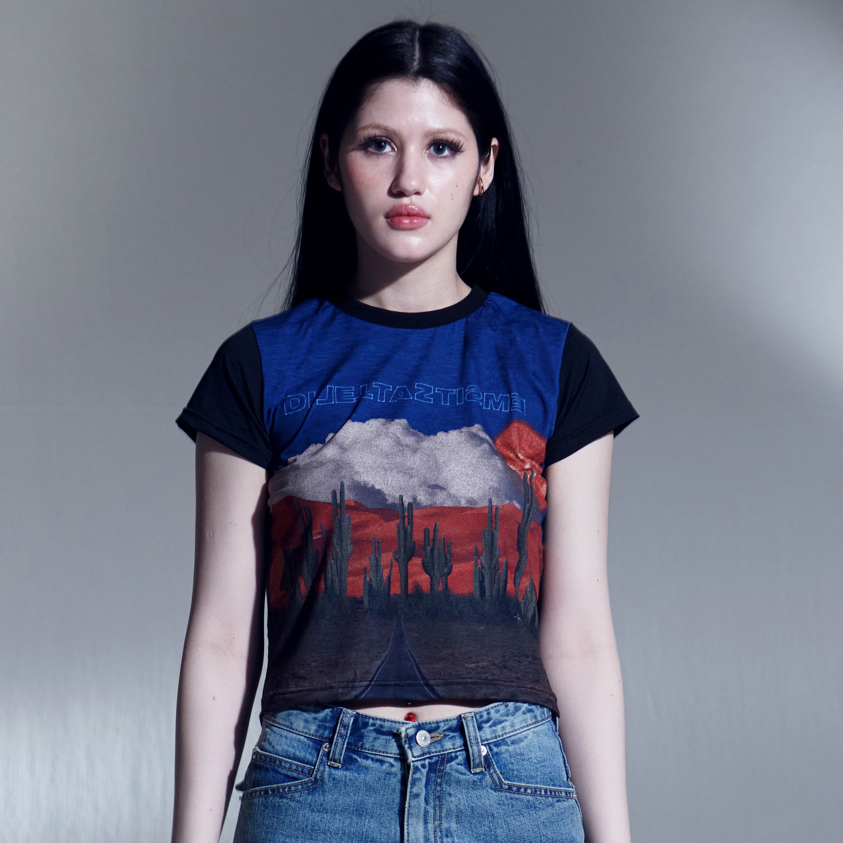 DESERT GRAPHIC CROP T-SHIRTS