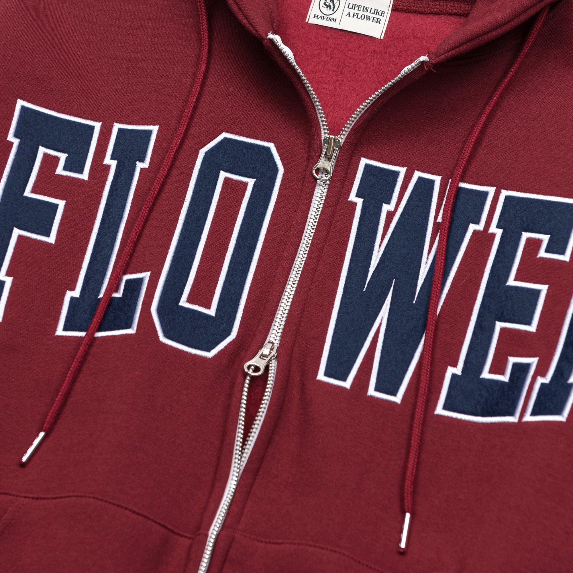 FLOWER ZIP UP HOOD(WINE)