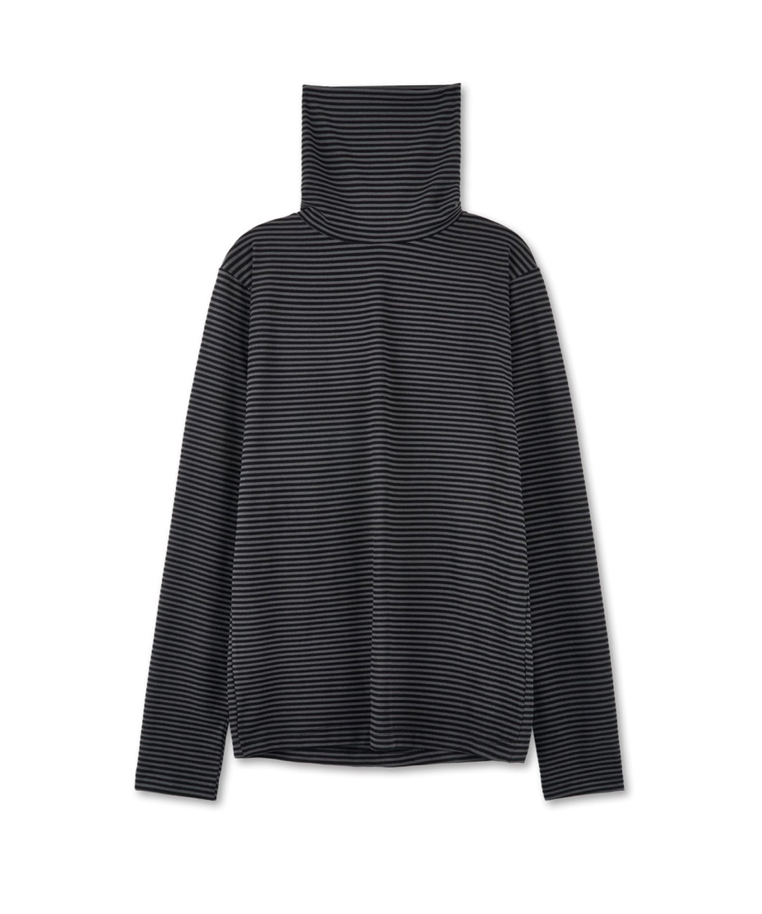 Bluesf Stripe Double Turtleneck - Black