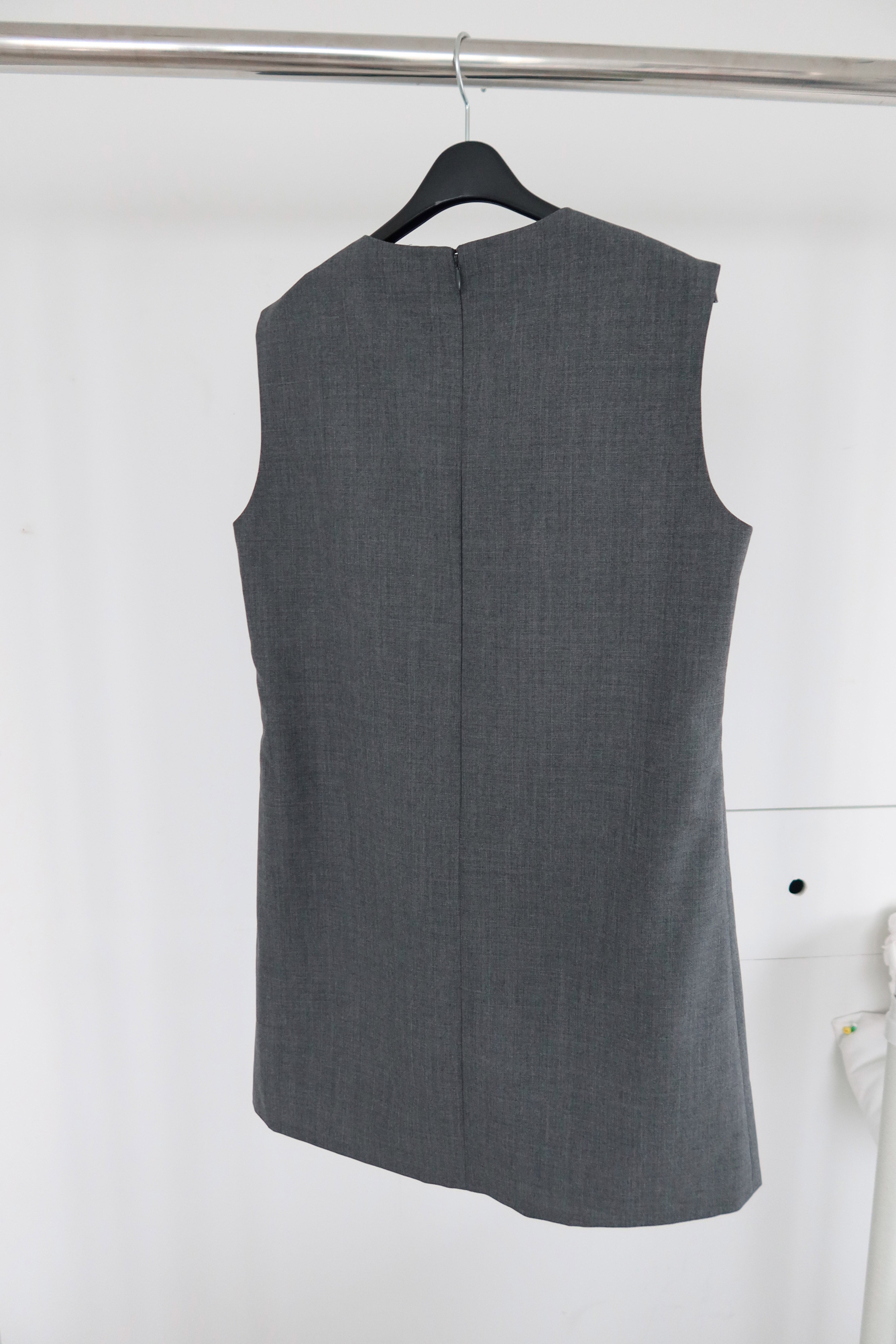 Grey wool dress