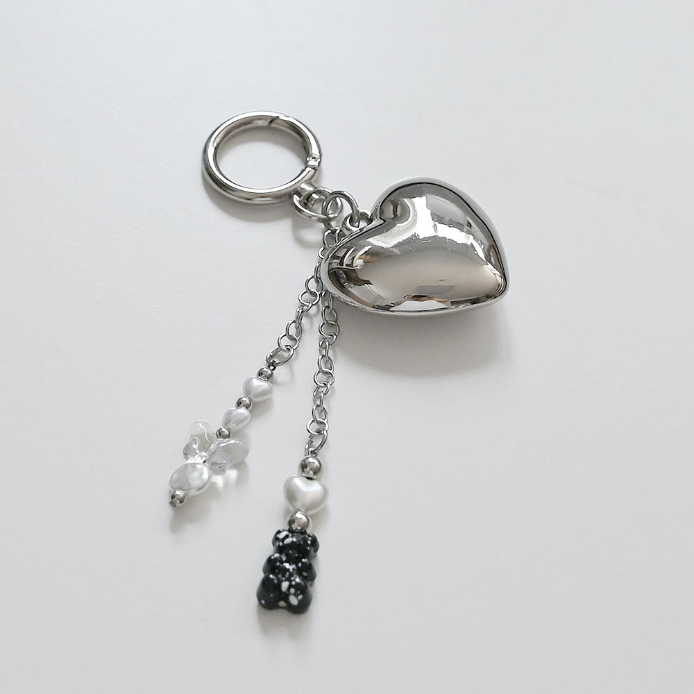 Heart Haribo keyring (Black)