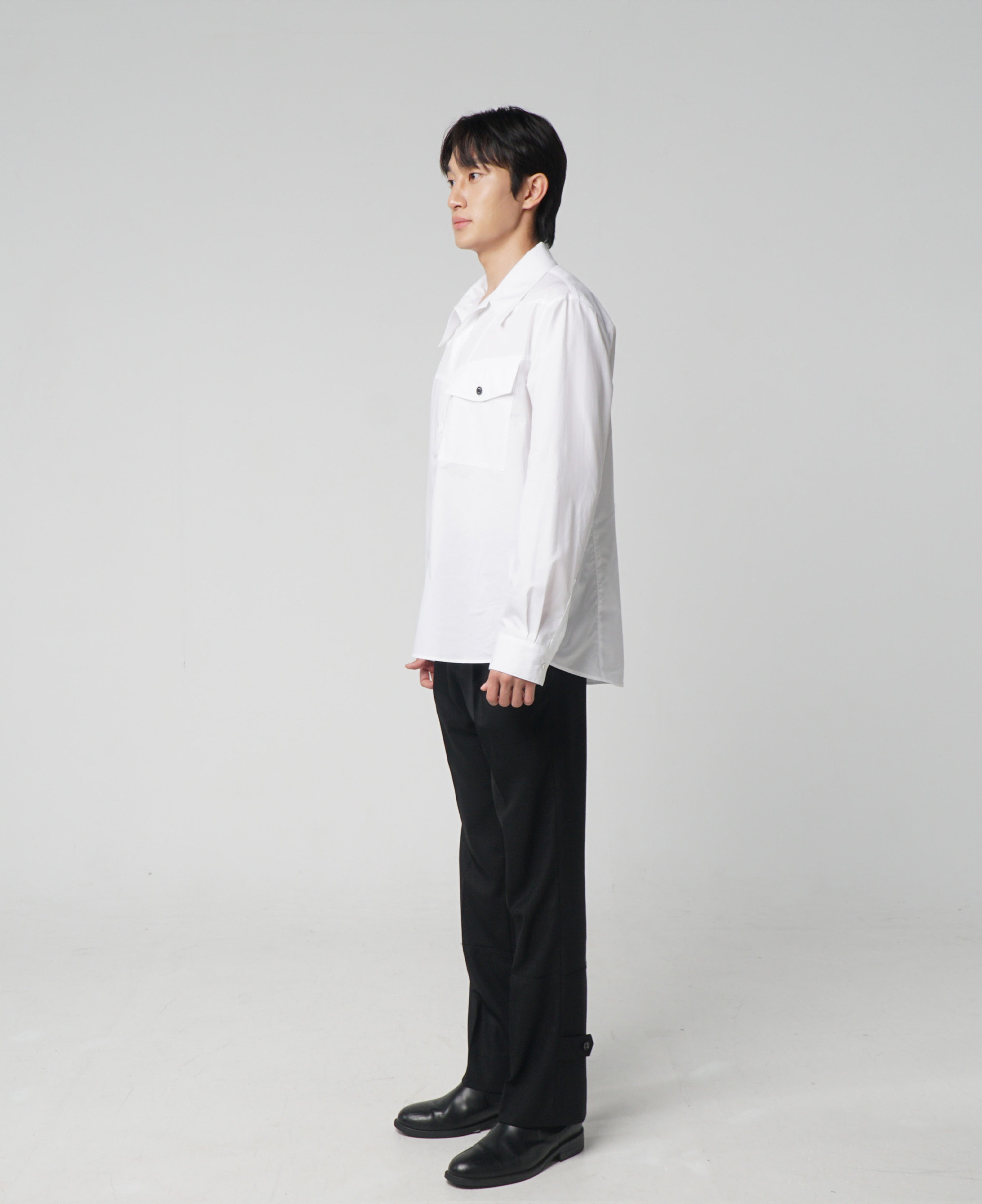 K.A.F PANEL SHIRT IN COTTON WH