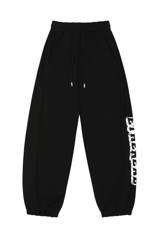 Black vintage side pintuck balloon jogger