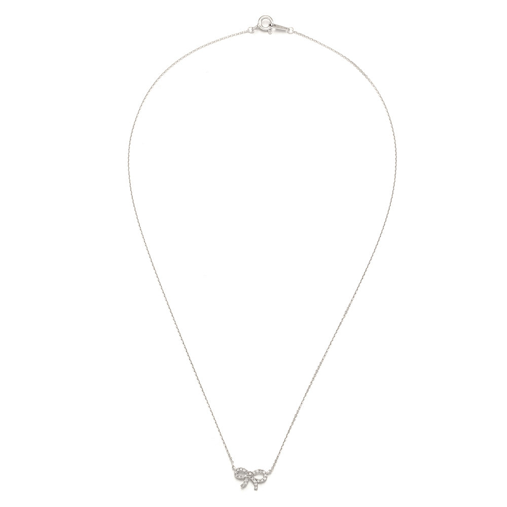 tiny ribbon cubic necklace