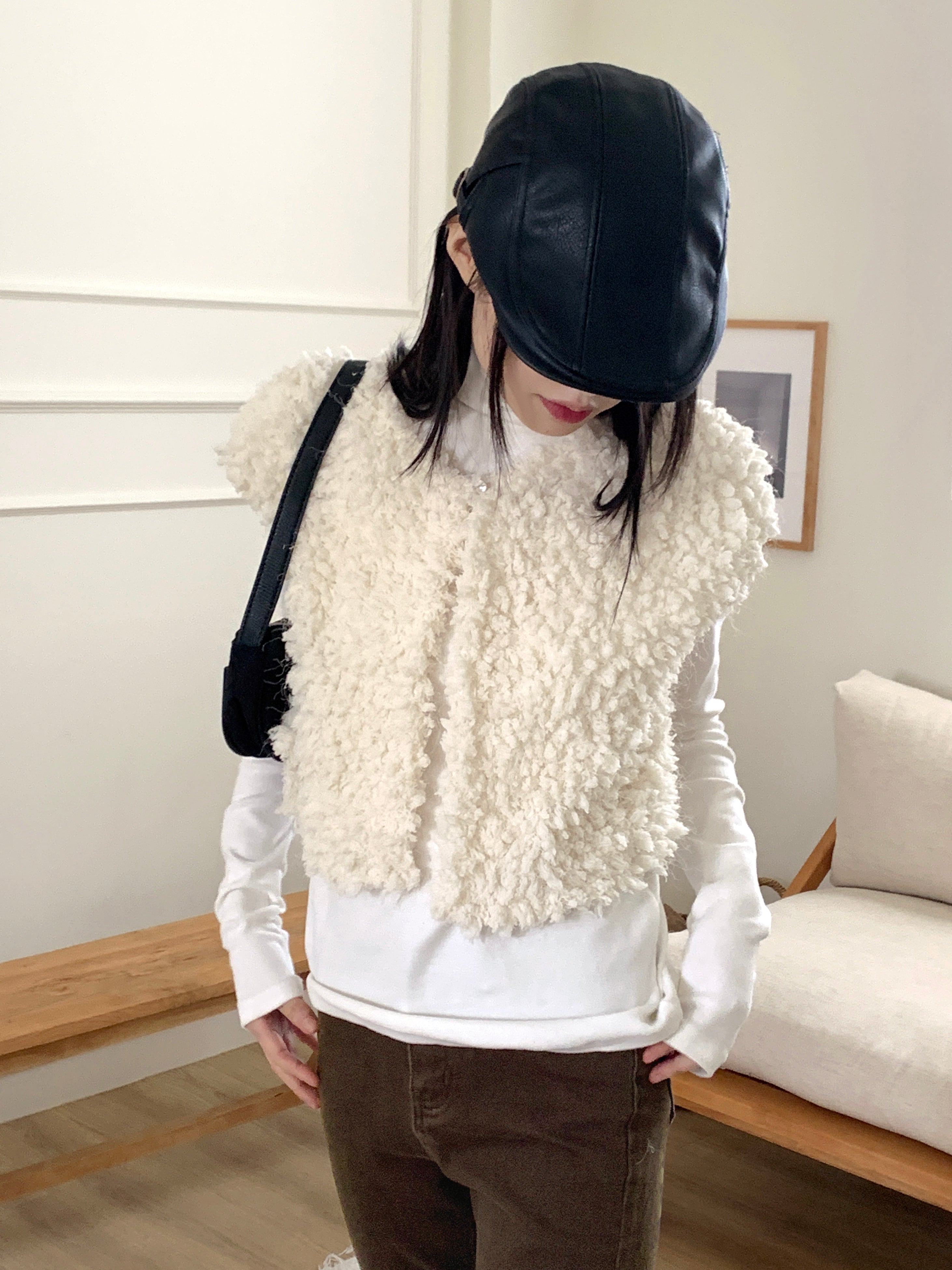 Ula Fur Snowflake Layered Vest Vest