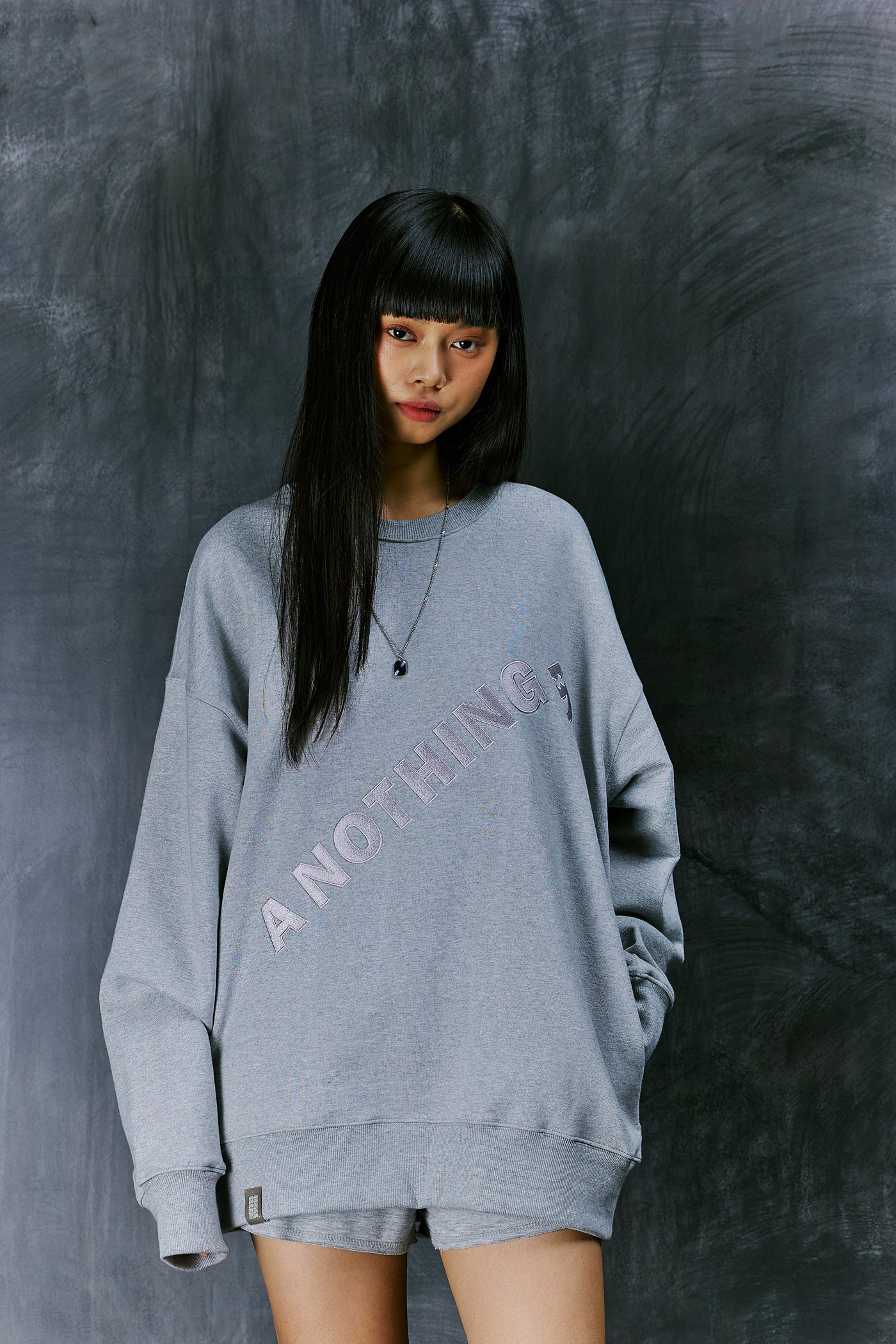 DIAGONAL-EMBROIDERY MTM (Gray)