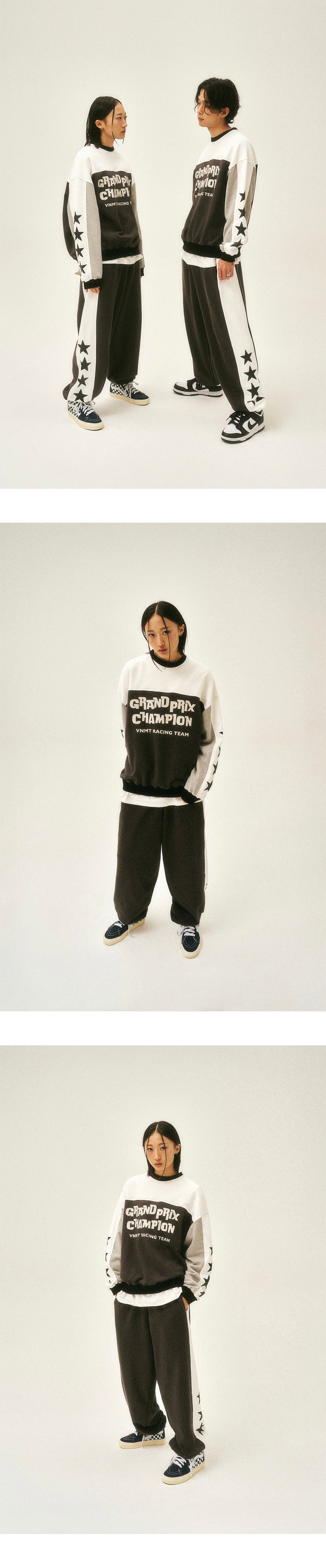 Grand prix star oversize sweatpants_charcoal