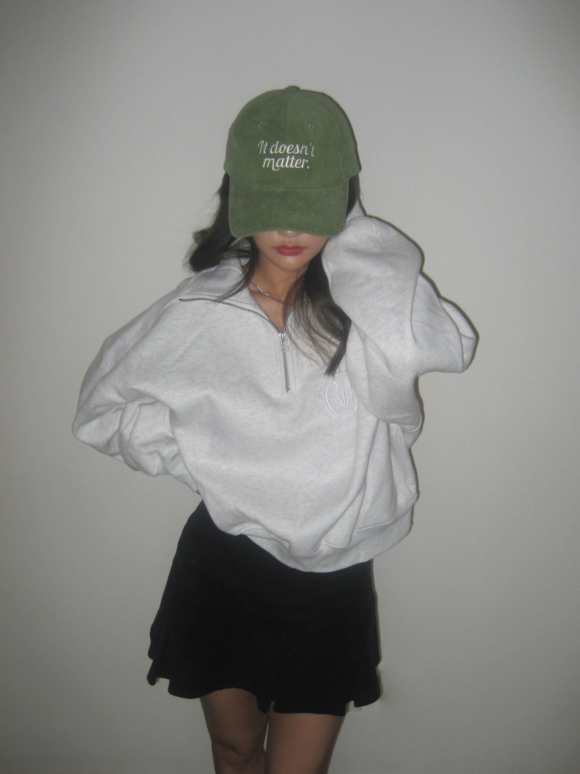 Corduroy logo ball cap (Green)