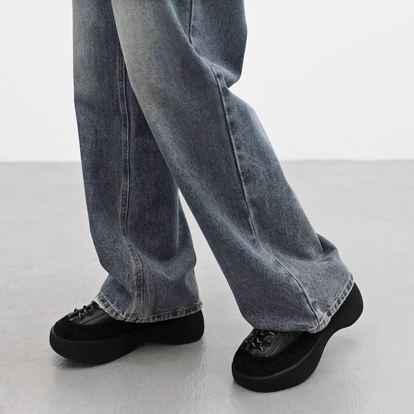 kipled wide denim pants