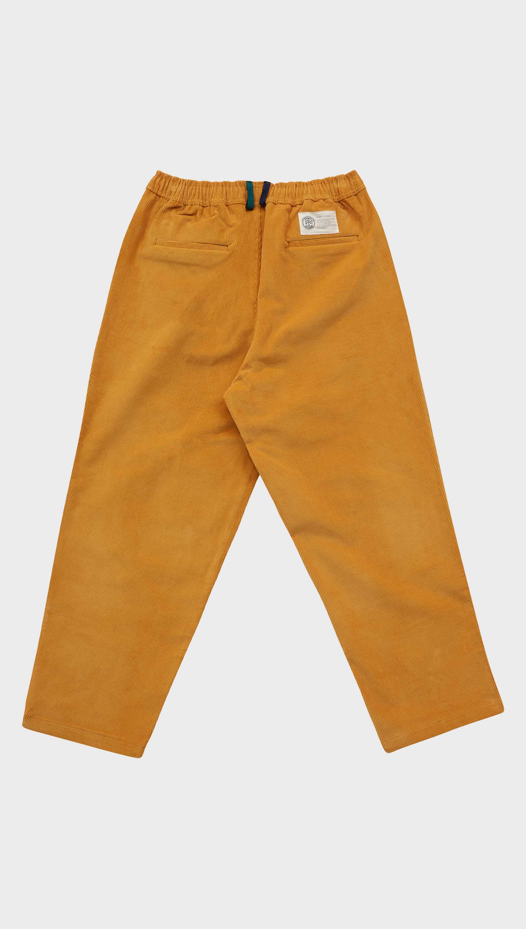 Corduroy wide banding pants (Mustard)