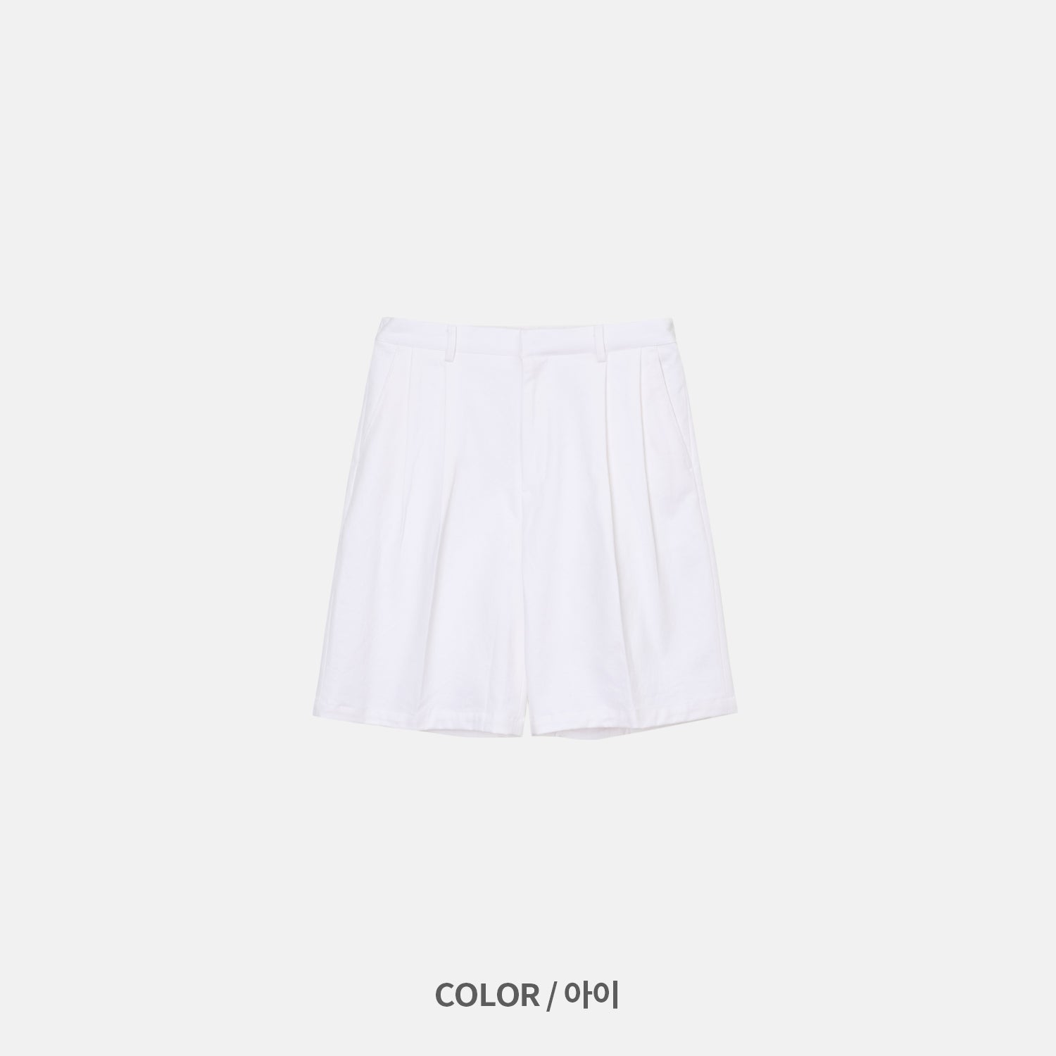  PORT COTTON TWO TUCK HALF PANTS(5COLOR)