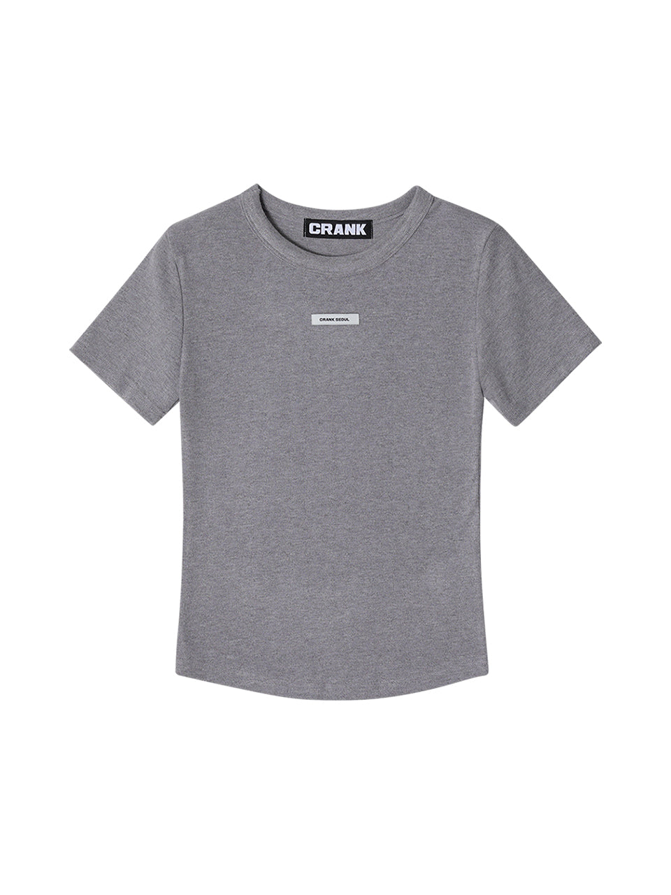 CREW NECK BASIC TOP_MELANGE GREY