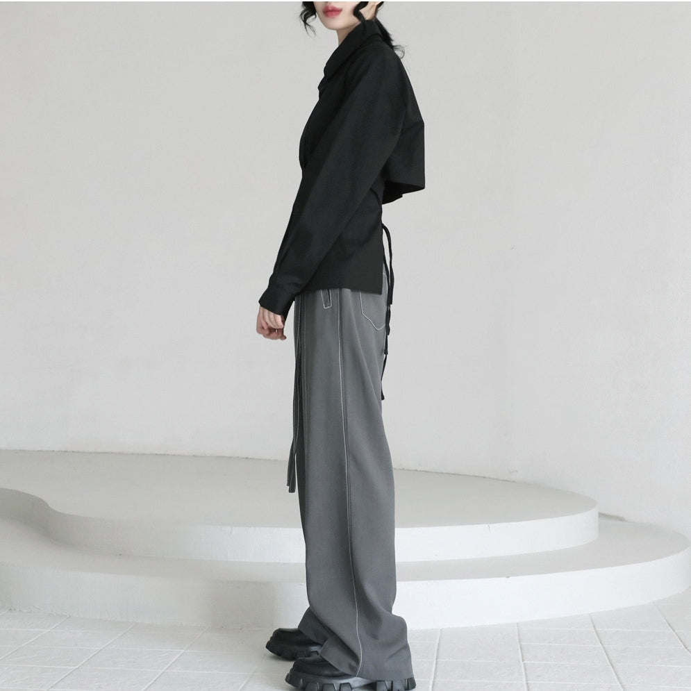 picard stitch wrap slacks