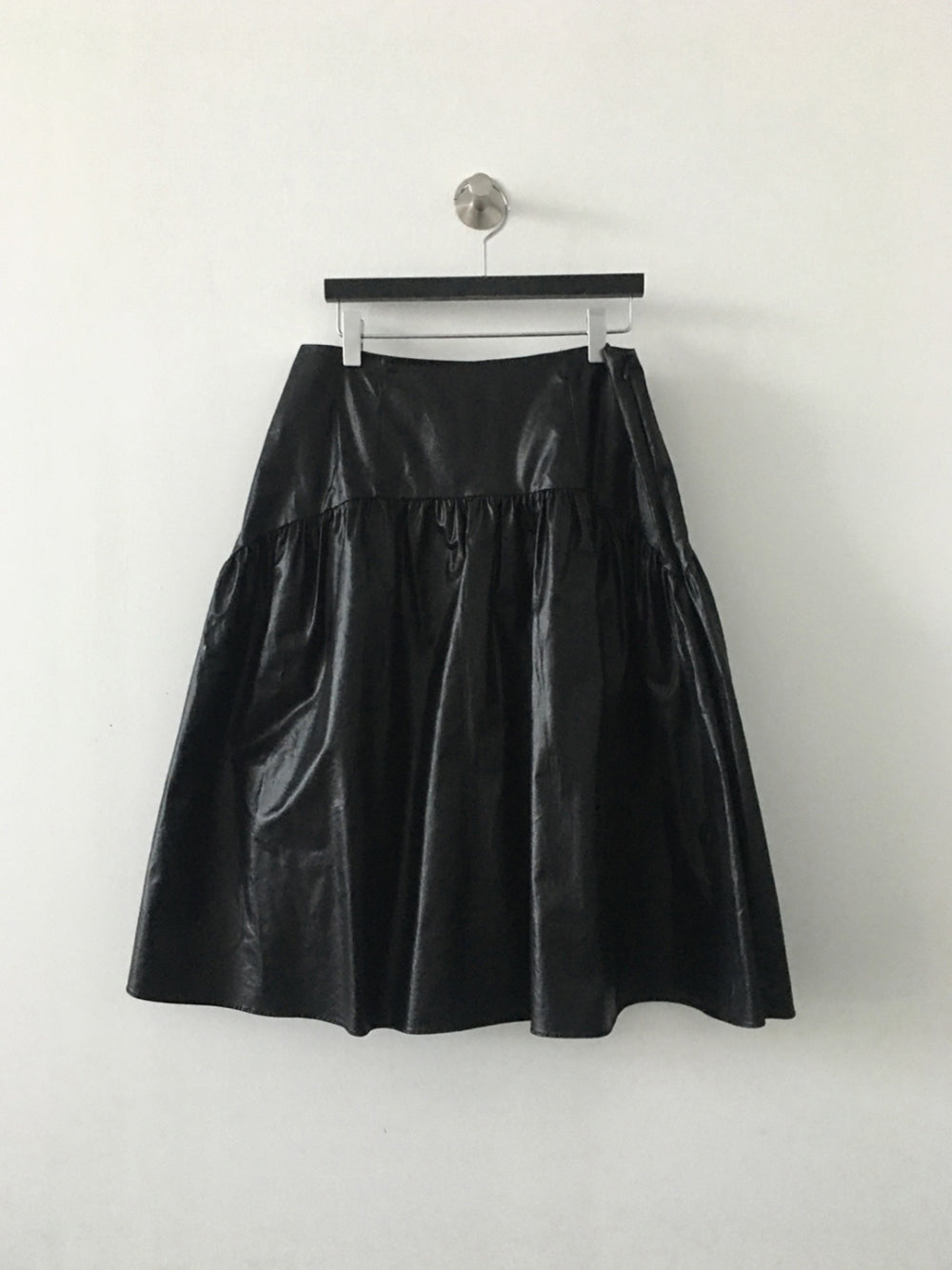 Coating shirring flare midi sk (s,m)