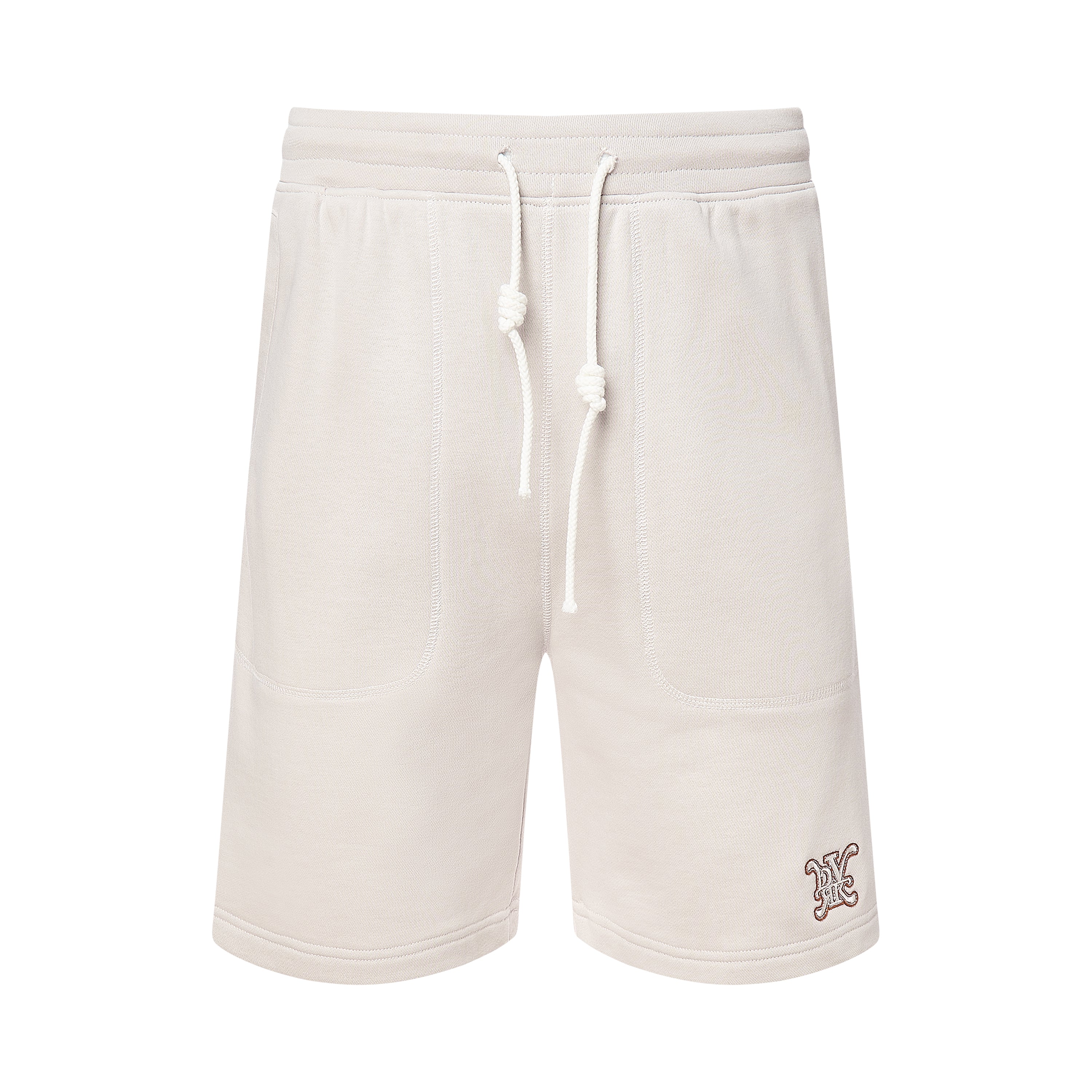 DVRK EMBROIDERED LOGO SHORTS - CREAM