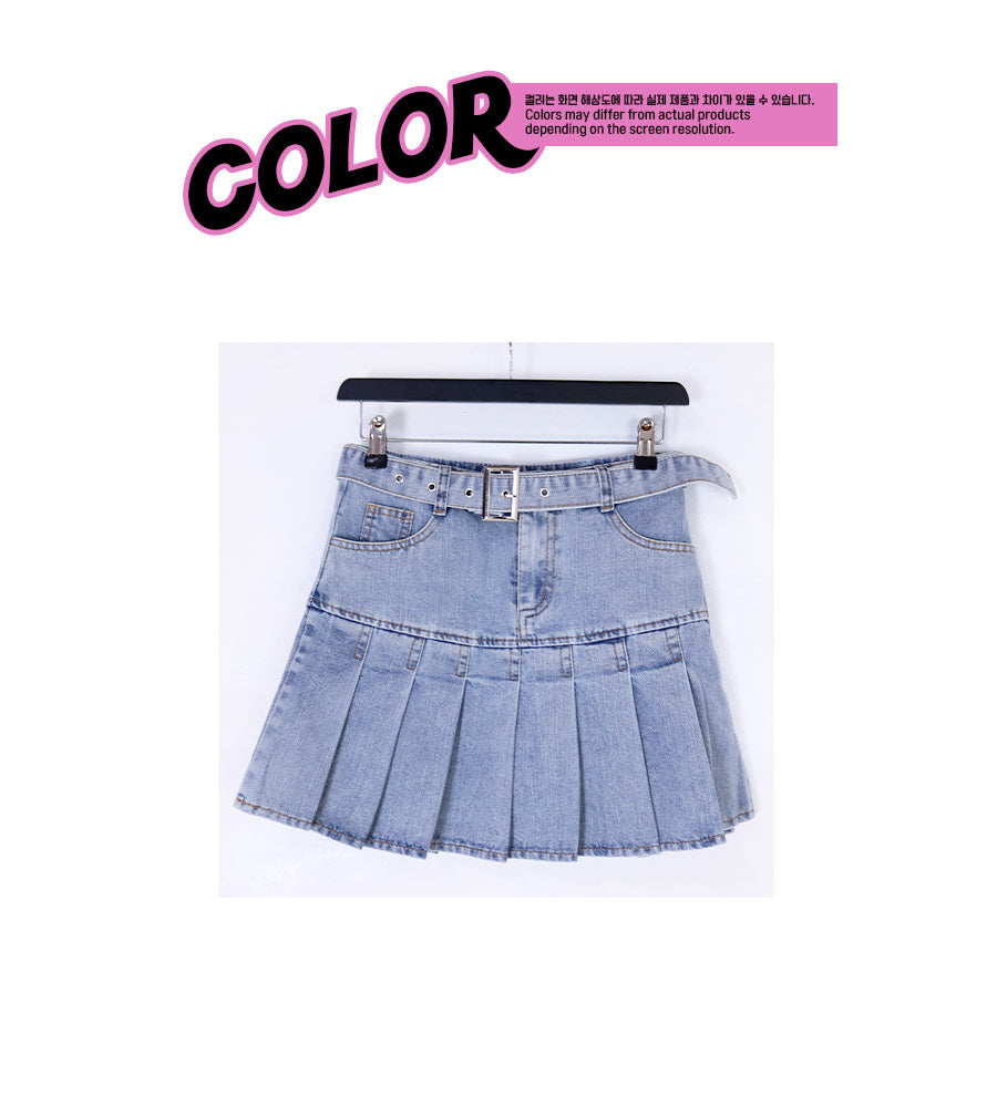 doridori belt denim skirt (속바지)