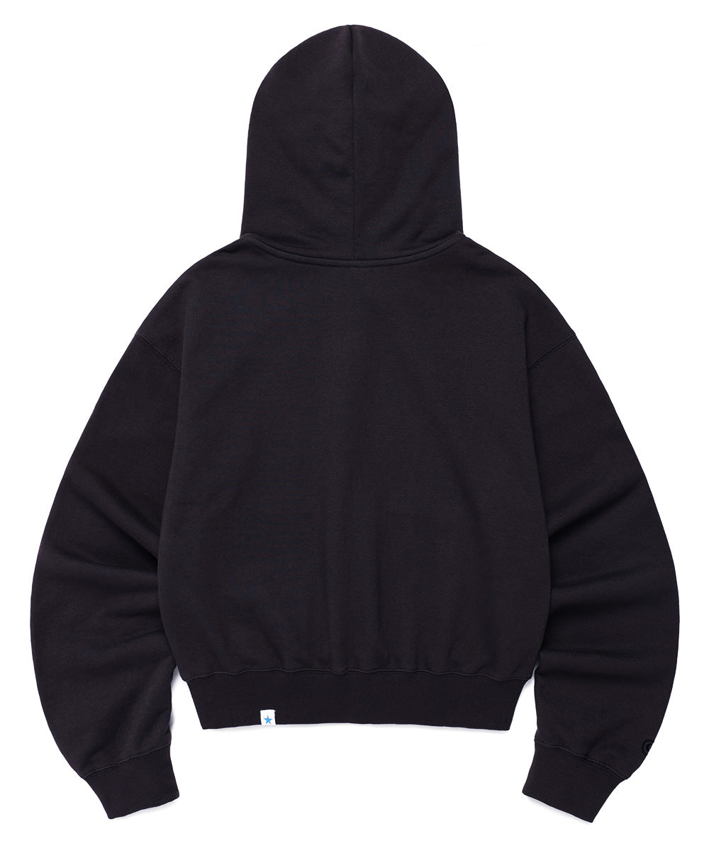 W VARSITY ZIP UP HOODIE CHARCOAL(CV2DFFM481A)