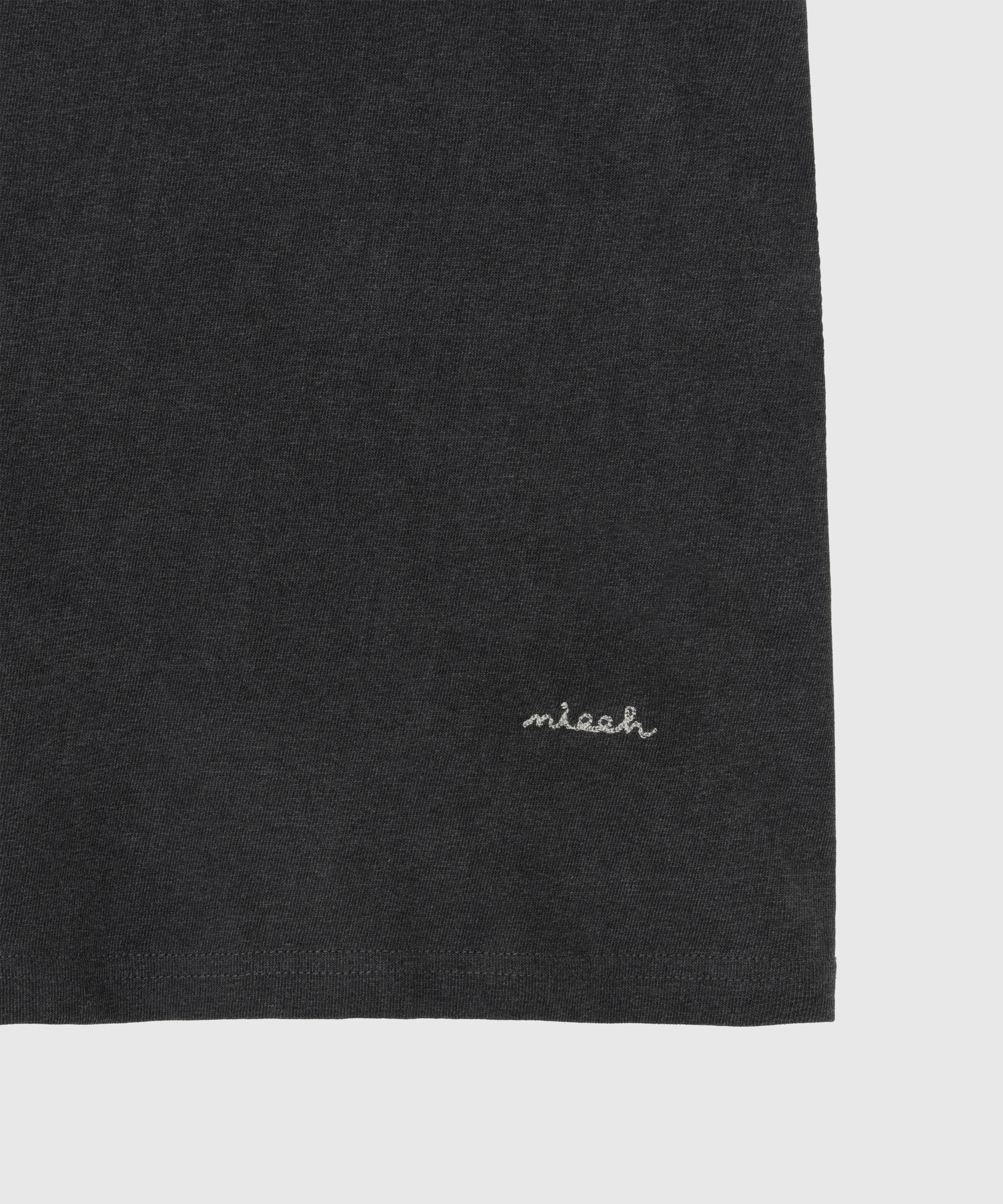 E LOGO WASHED T-SHIRT_CHARCOAL