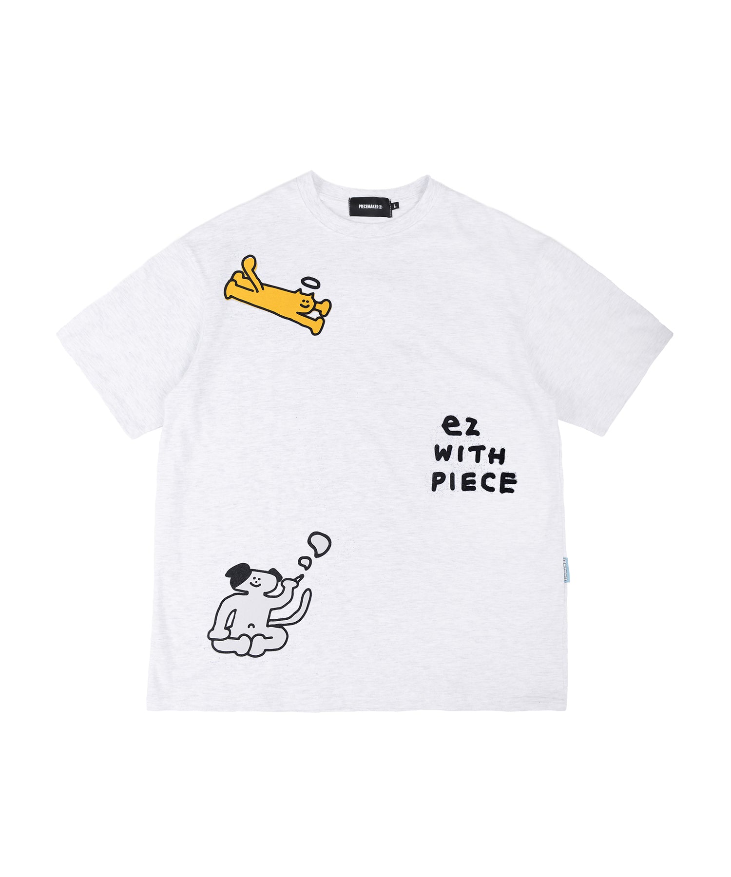 [EZwithPIECE] CAT DOG TEE(2COLORS)