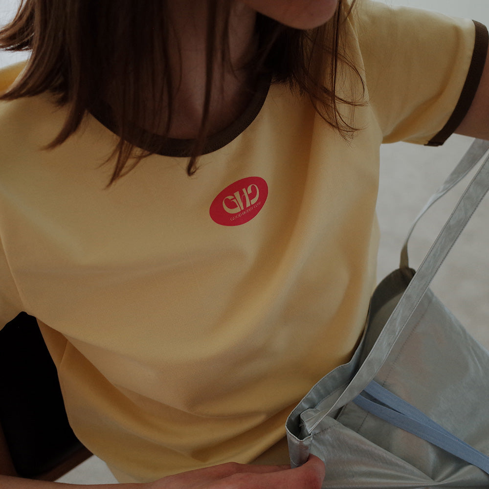 CIRCLE LOGO CROP TEE_YELLOW