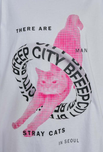 tube cat tee _ pink