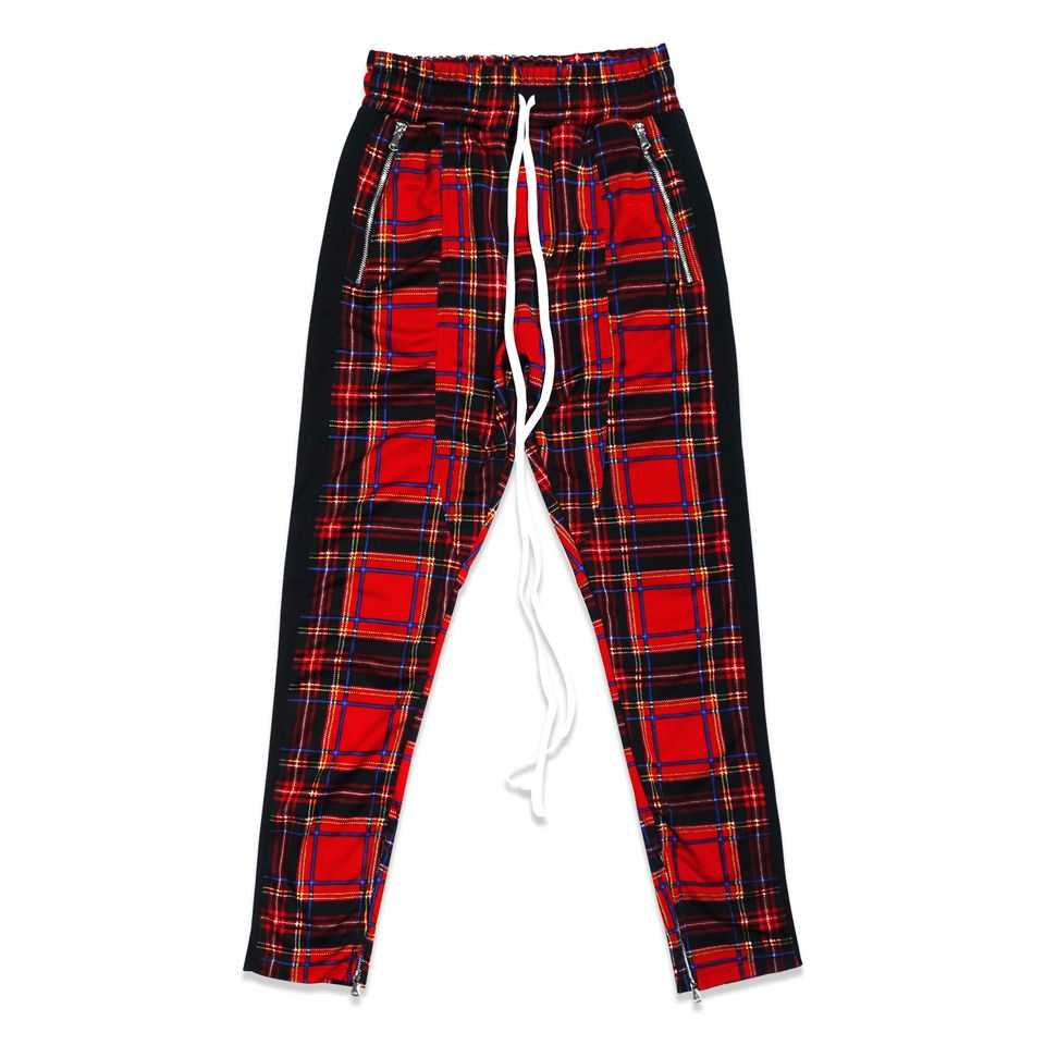 TZ PLAID TRACK PANTS