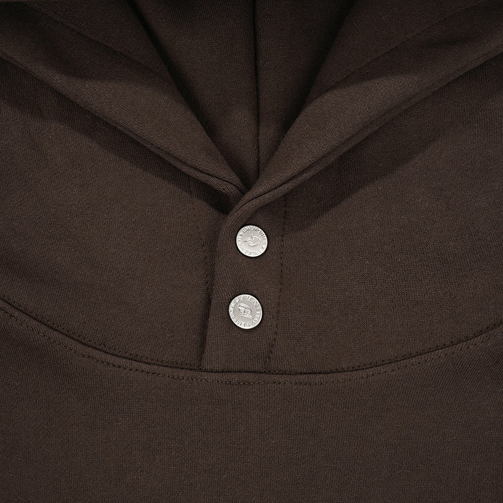 MM Logo Embroidery Hoodie in brown