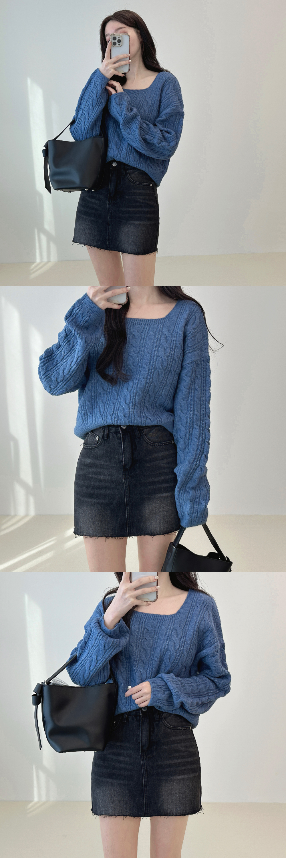 Square cropped knit