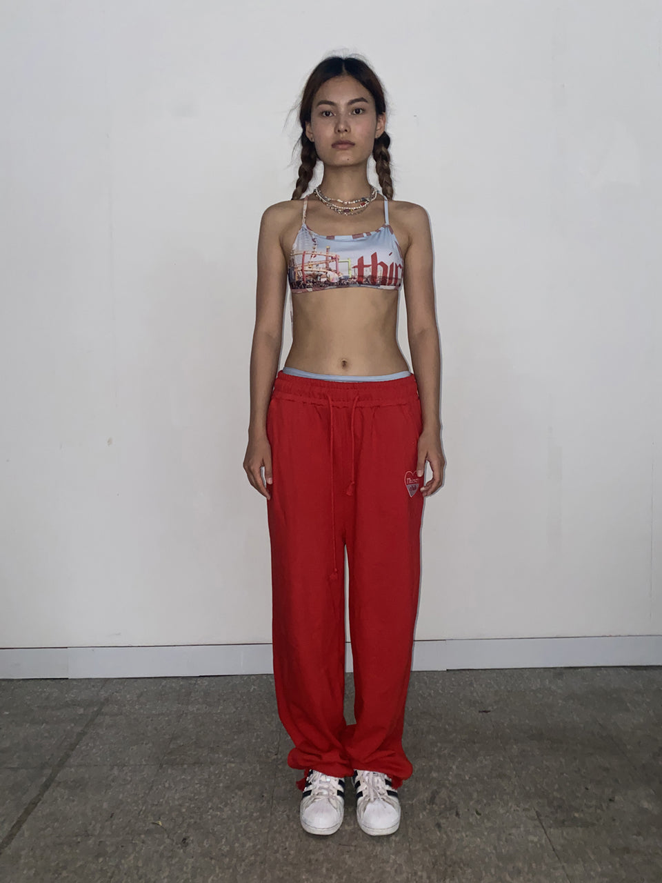 Basic sweat pants - Red