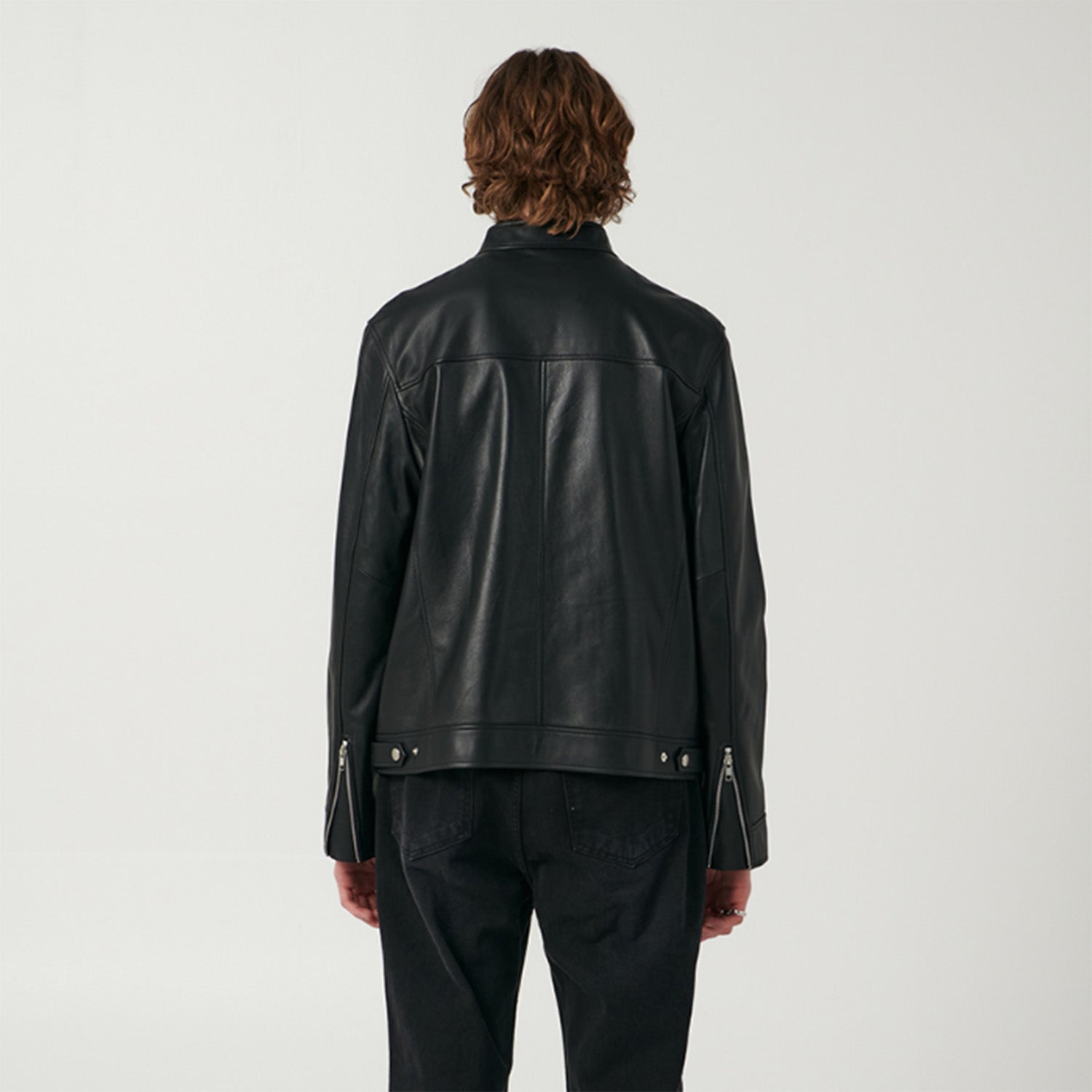 LAMBSKIN CHINA COLLAR JACKET