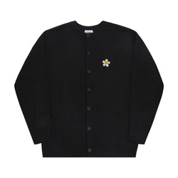 Flower Dots Embroidered Knitwear Round Cardigan