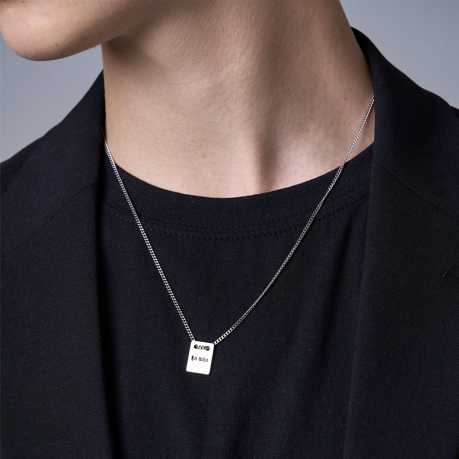 TAG SQUARE SLIM NECKLACE