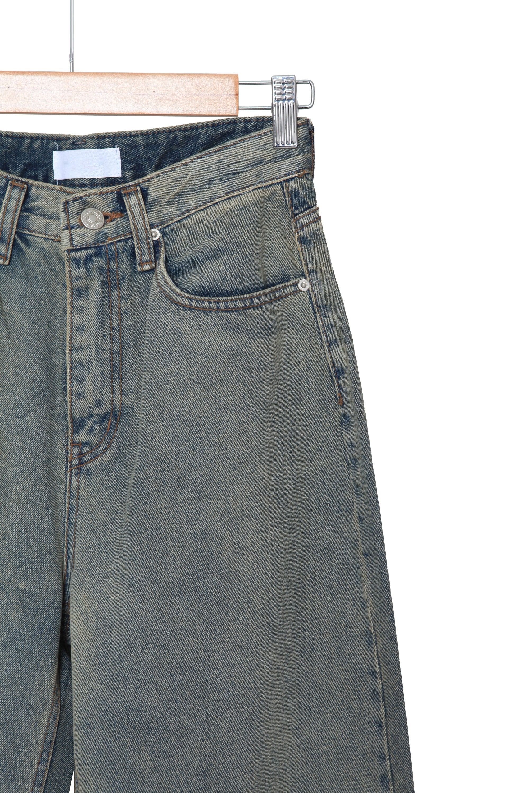 Washing Agid Denim Pants