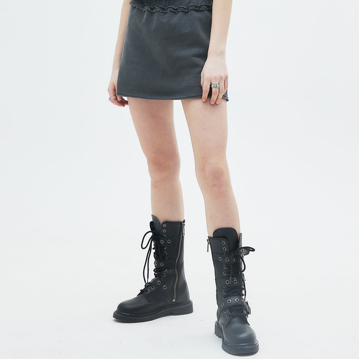 CL SET SKIRT (CHARCOAL)