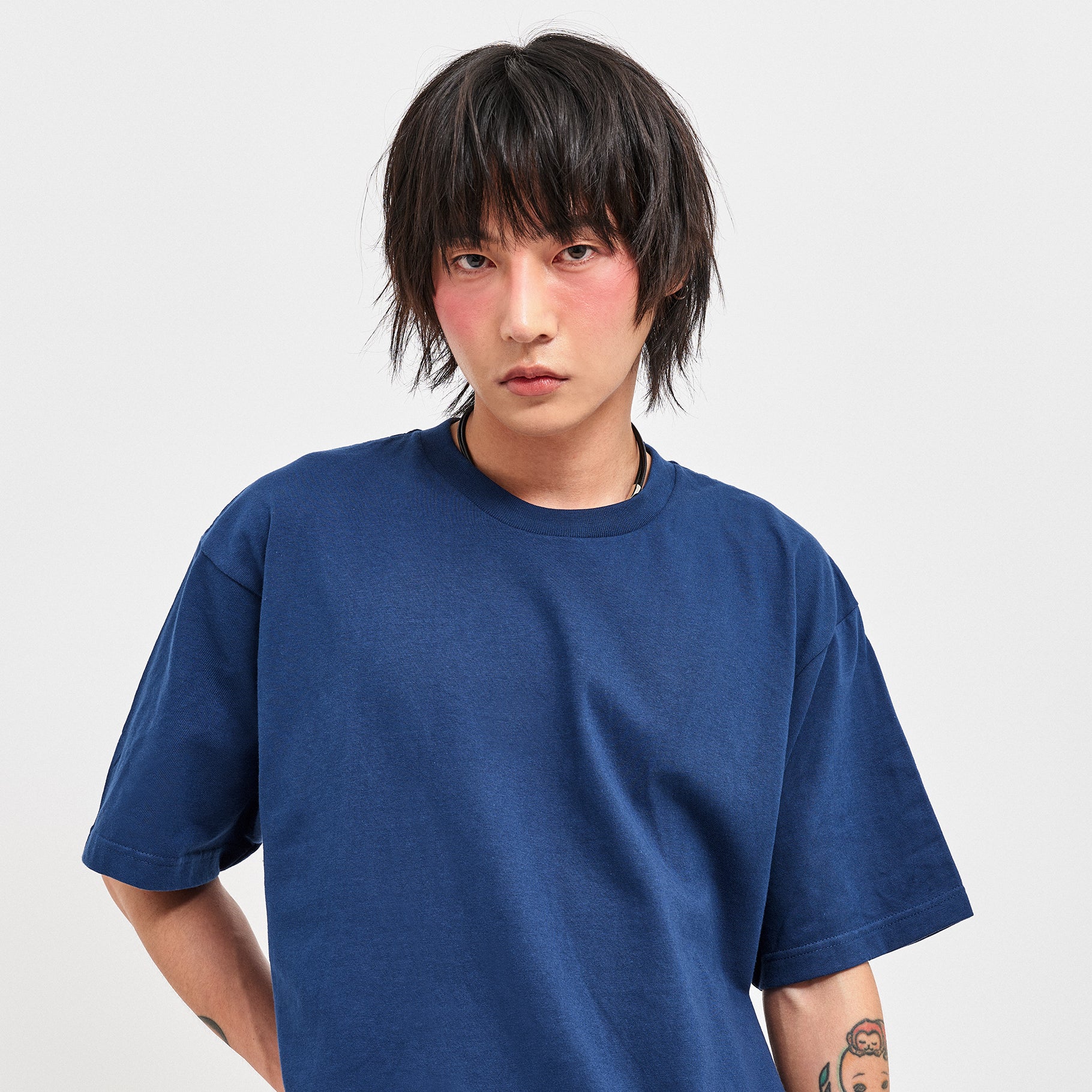 MANS CROP T-SHIRT NAVY