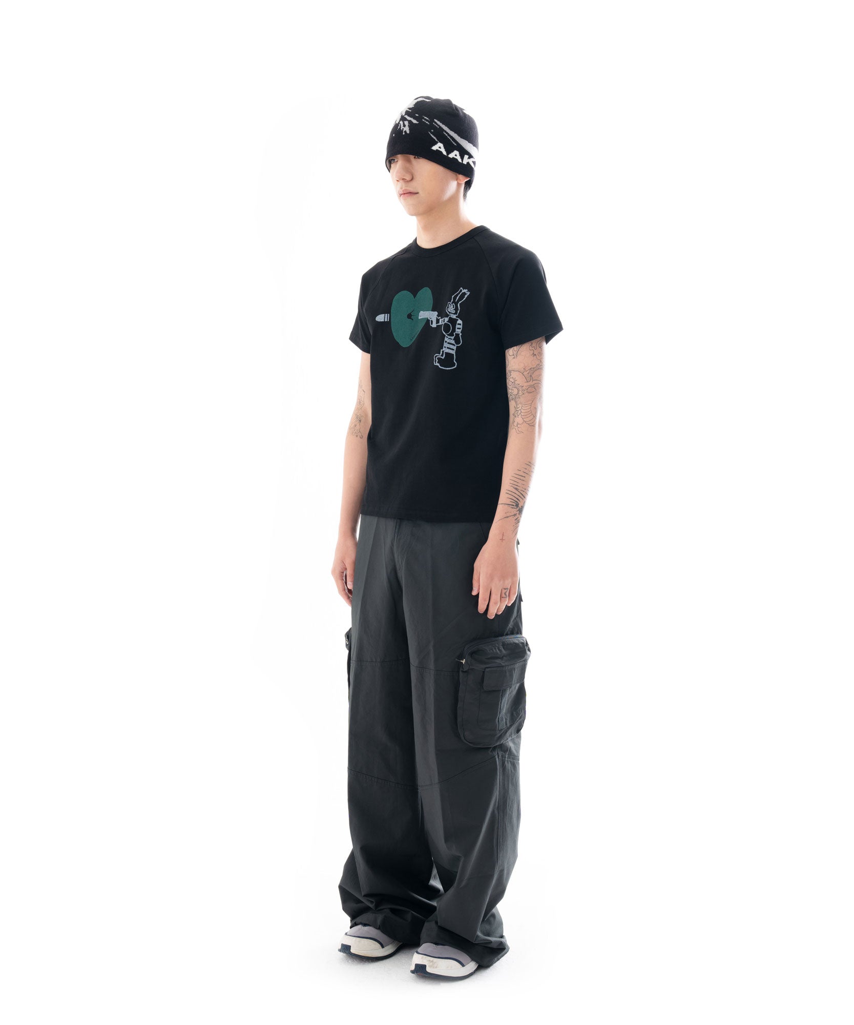 Taped Cargo Pants (Dark Green)