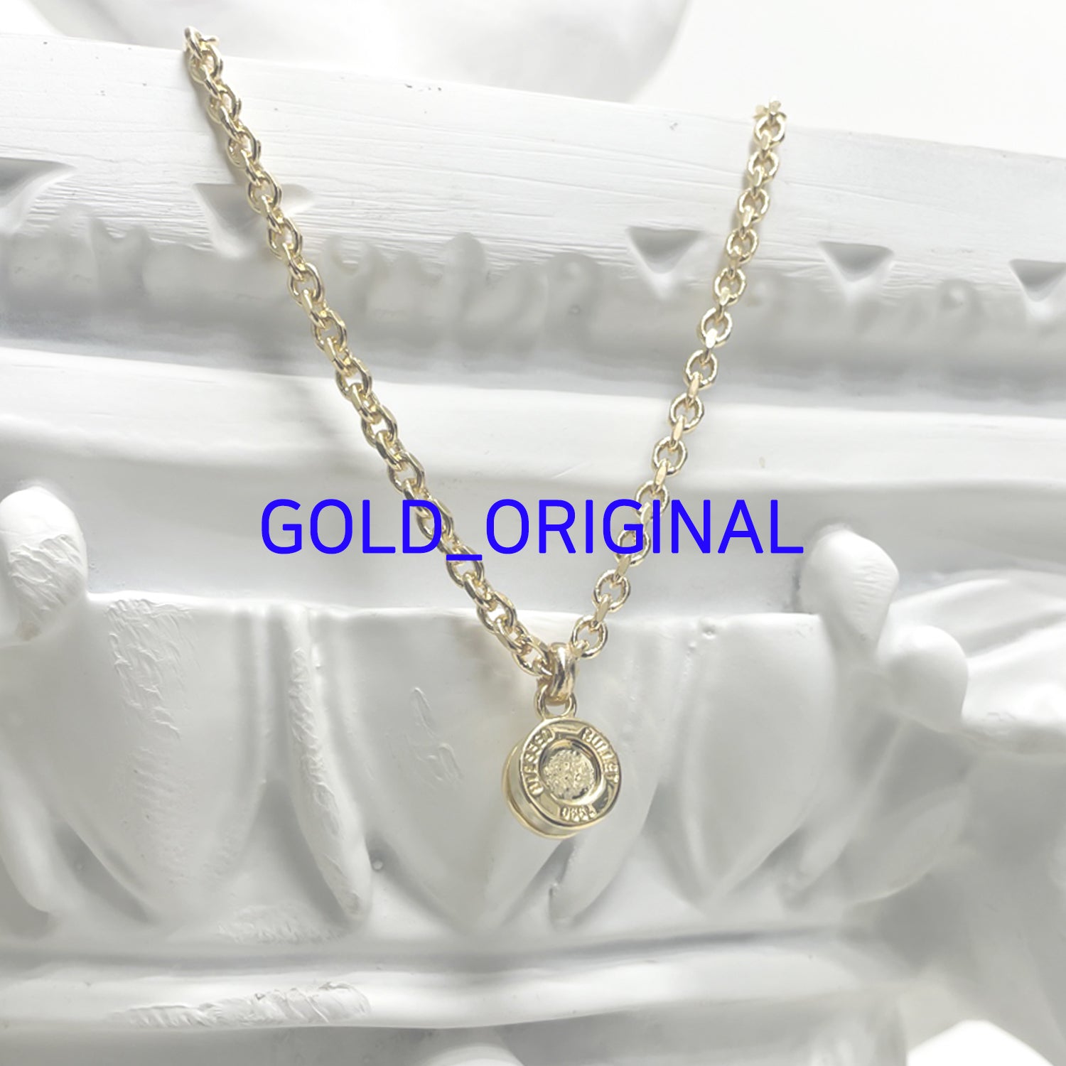 Bullet Back Necklace_gold