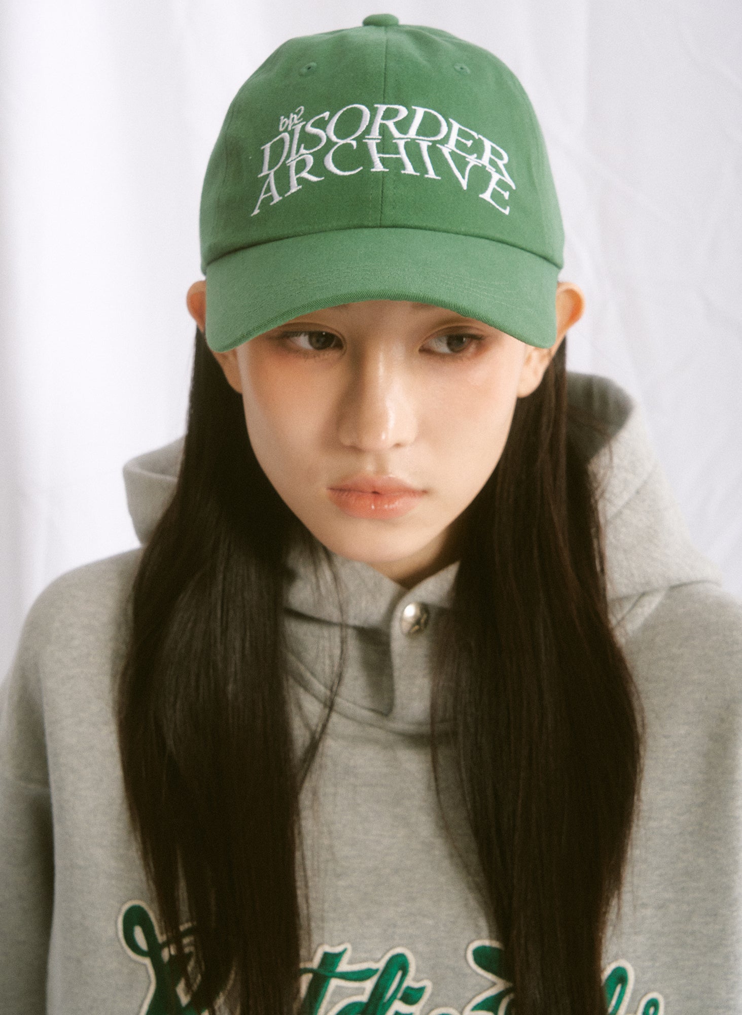 FLOWER STITCH CAP GREEN