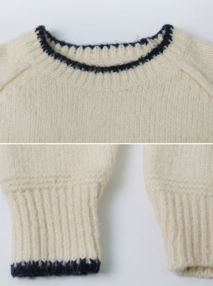 Natural Soft Wool Round Knit (4color)