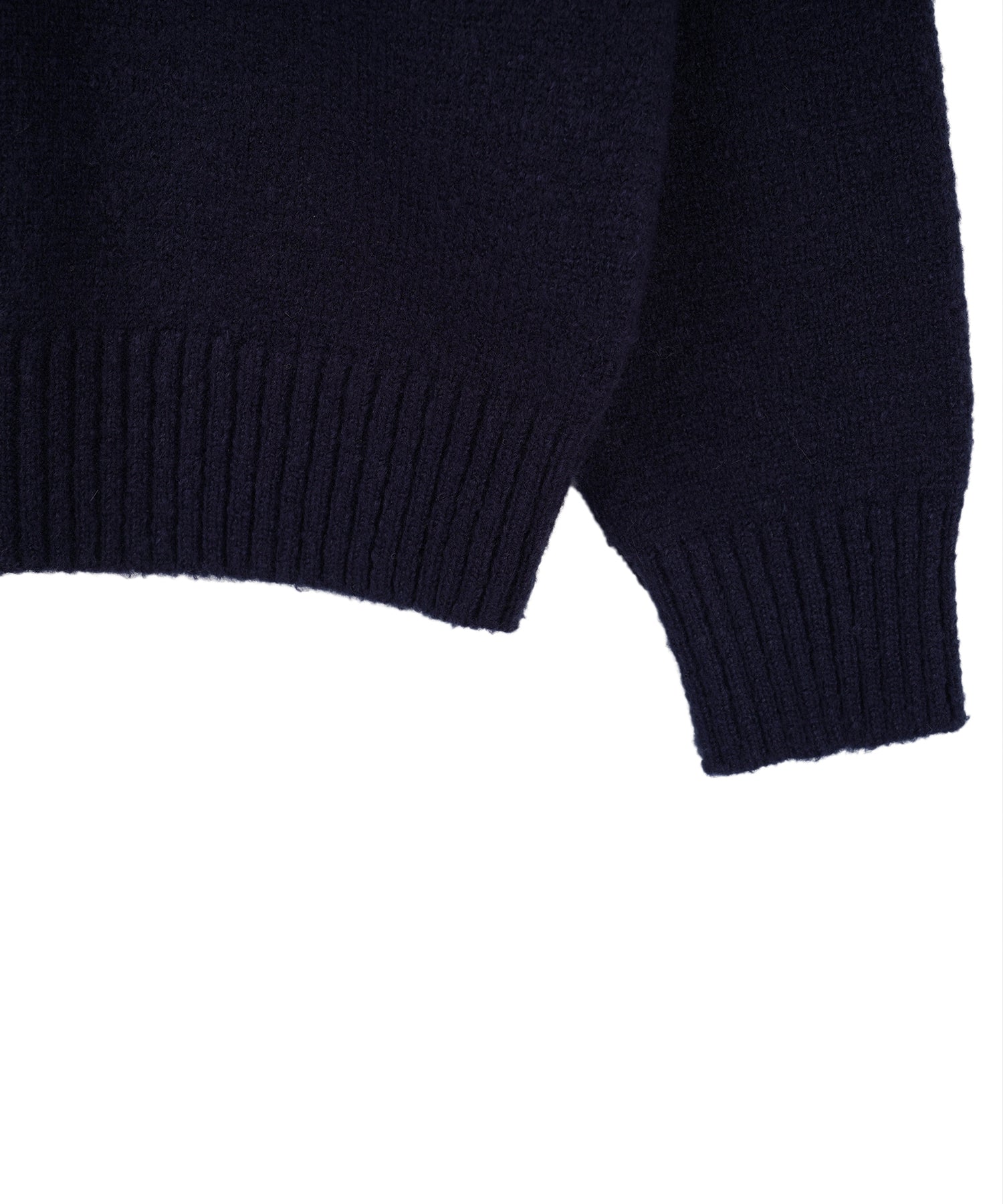 Pullover muffler knit set_navy