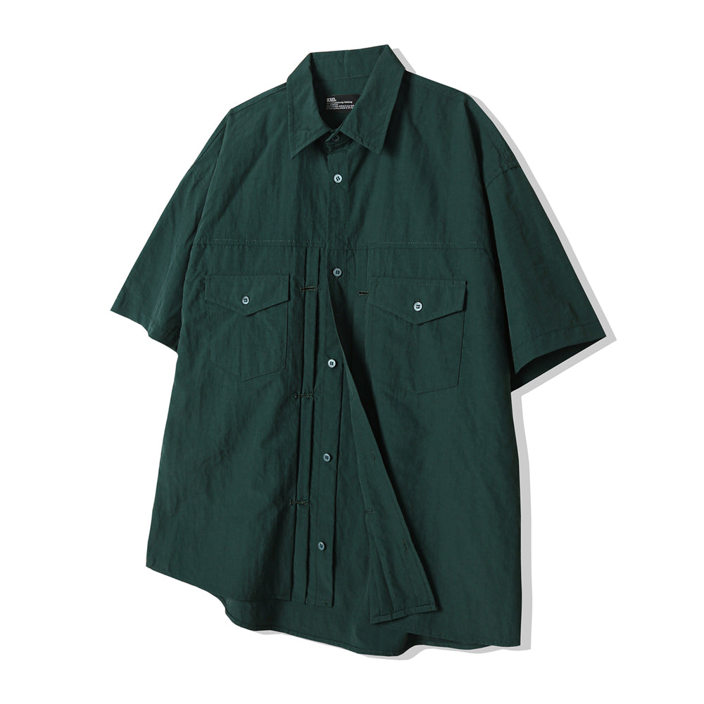 2ND TYPE TRUCKER NYLON SHIRT DARK GREEN