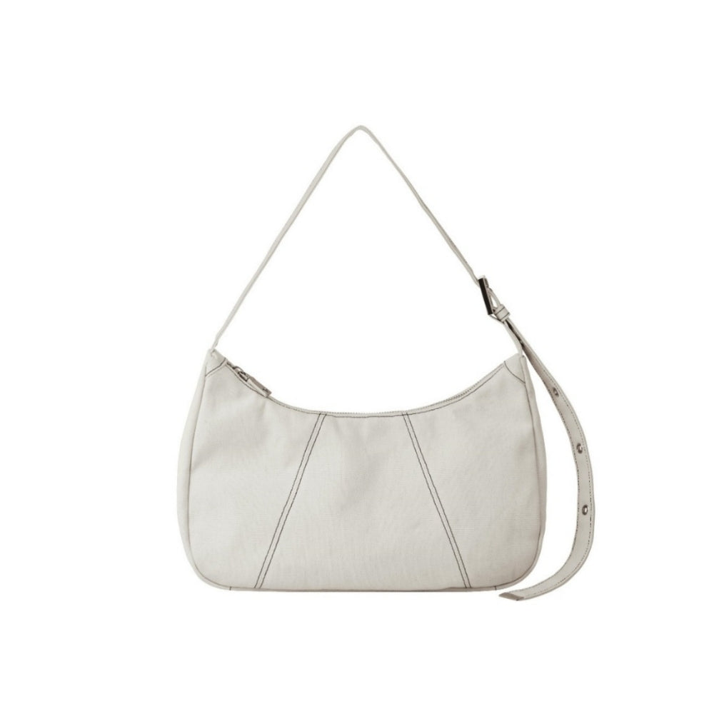 Canvas Stitch Hobo Bag (ivory)