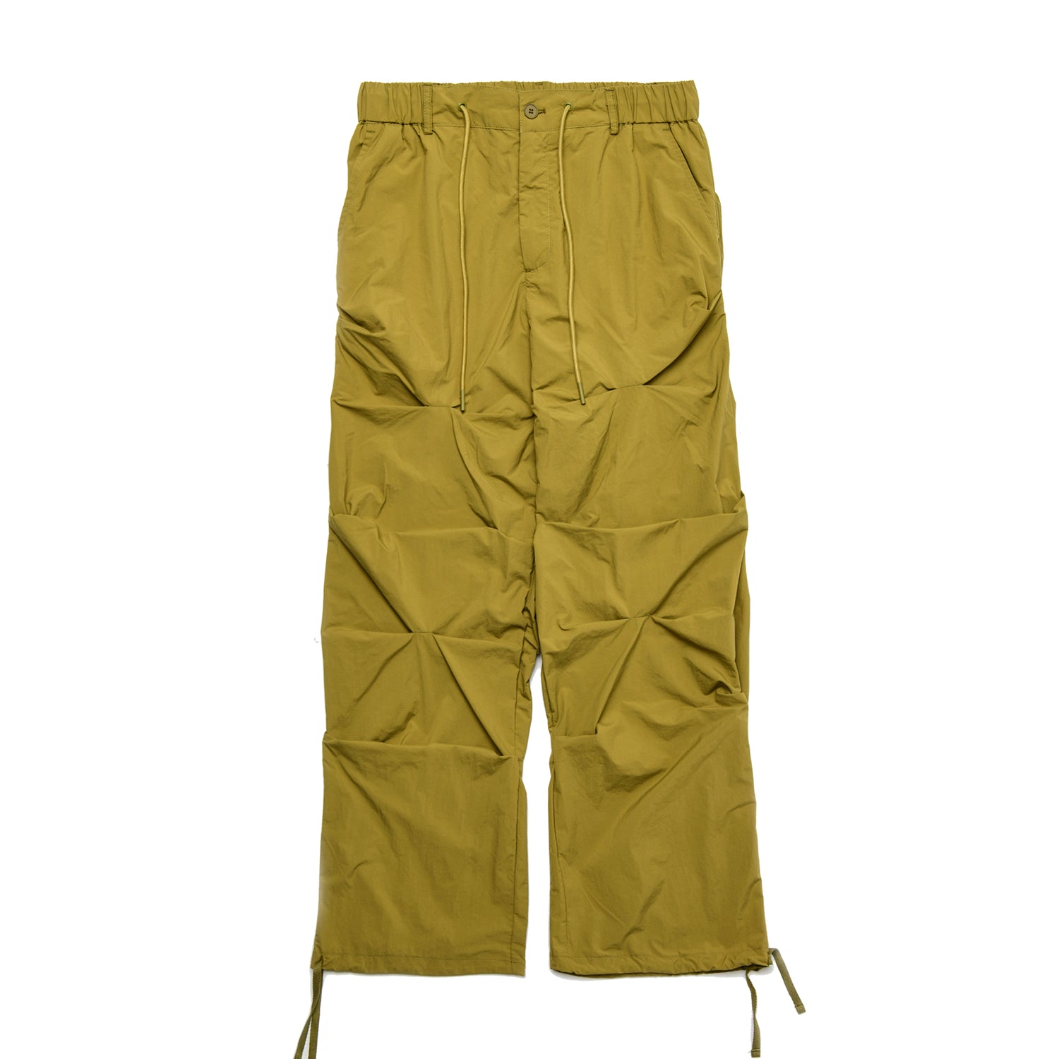 CREASE NYLON BANDING PANTS_OLIVE GREEN