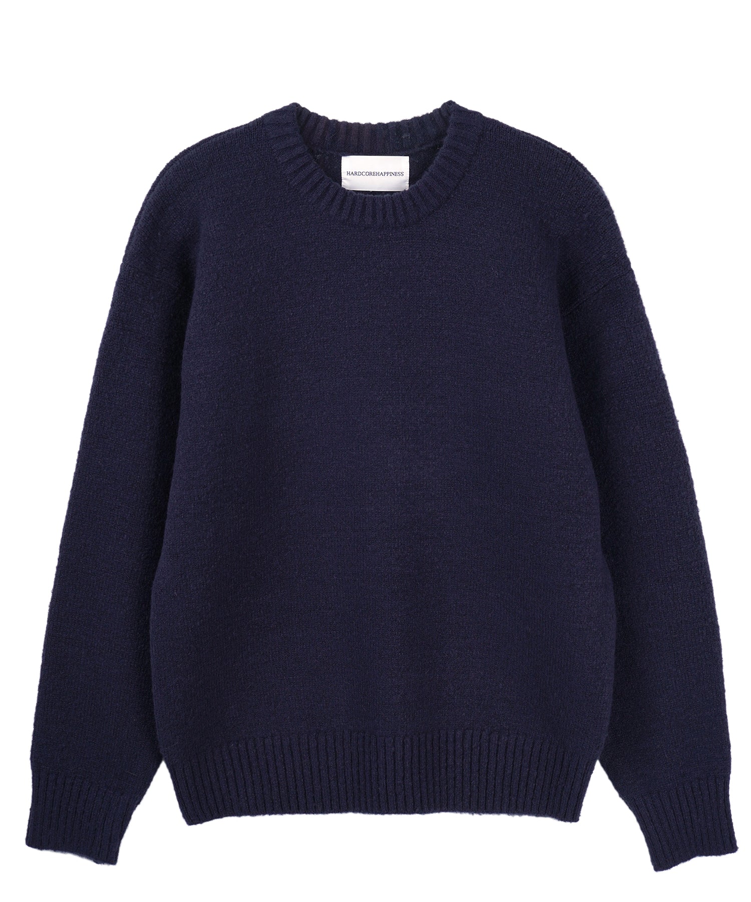 Pullover muffler knit set_navy